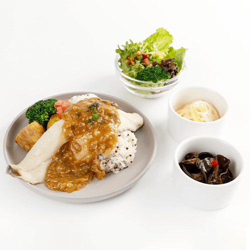 古早味樹籽醬魚排藜麥飯